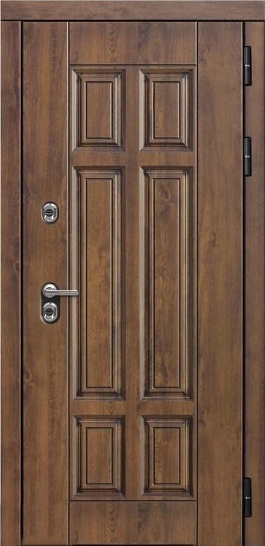 Входная дверь ДвериПРО Квадро Лаура-2 (16мм, светлый мореный дуб) DPRO197020 внешняя сторона