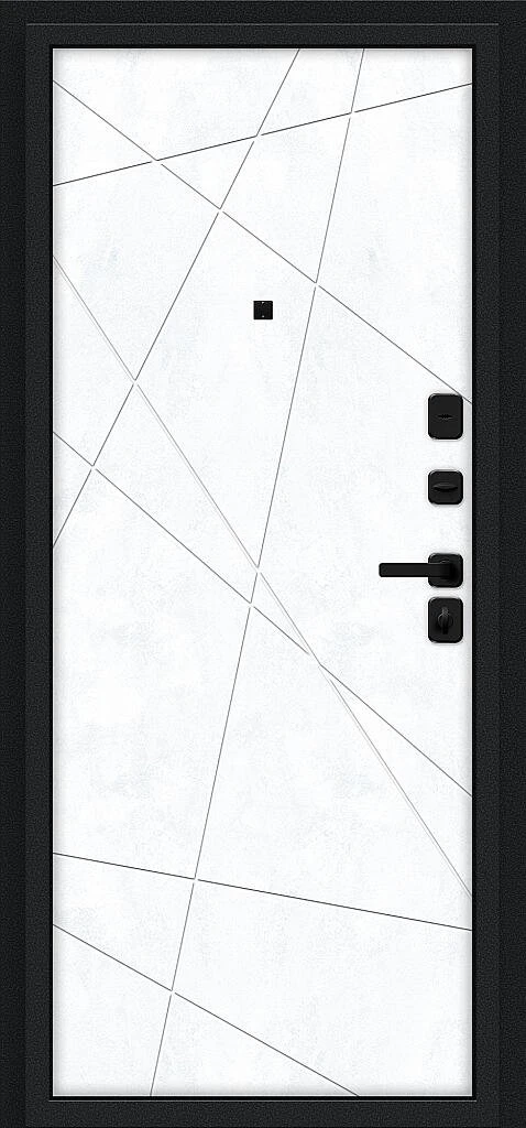 Входная дверь Граффити-5/SBlack Букле черное/Snow Art BR6188