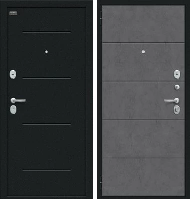 Входная дверь Граффити-1 Инсайд Букле черное/Slate Art BR4625